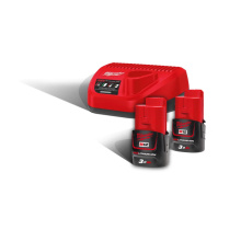 PACK 1 CHARGEUR + 2 BAT 12V/3A MILWAUKEE COMPRENANT: